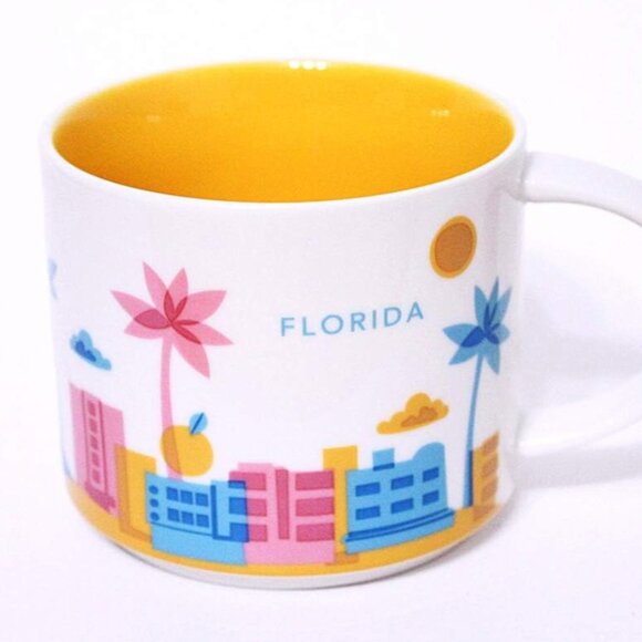 NEW Starbucks You Are Here Collection Florida 14 Ounce Ceramic Mug - Picture 1 of 11